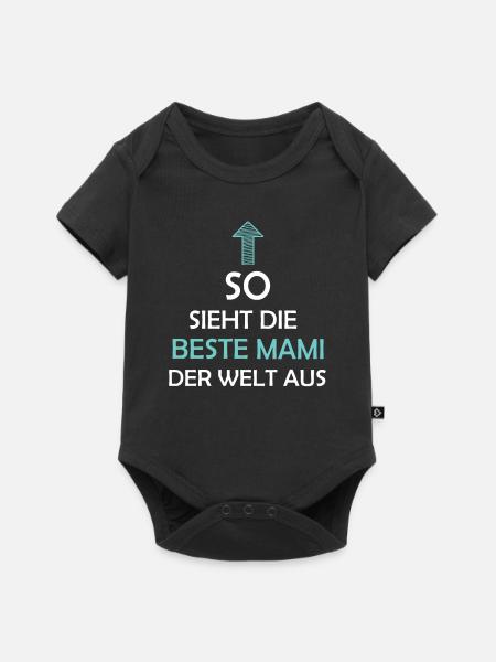 Beste Mami Mami Geschenkidee - Baby Premium Kurzarmbody - Schwarz
