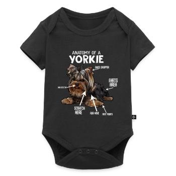 Yorkshire Terrier - Body à manches courtes Premium Bébé - noir - Devant