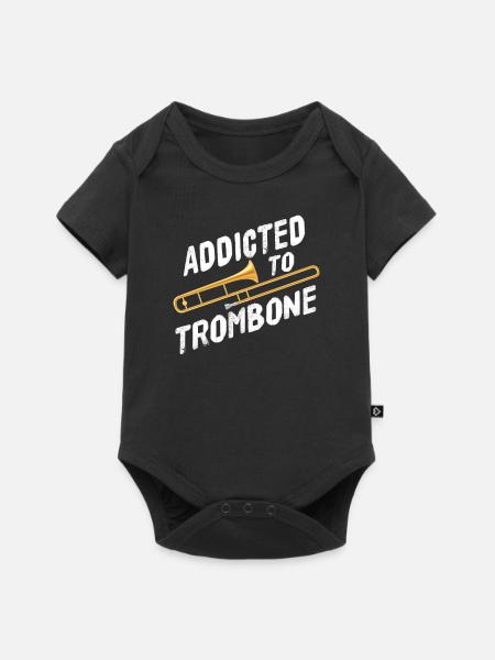 Posaune Trombone - Baby Premium Kurzarmbody - Schwarz