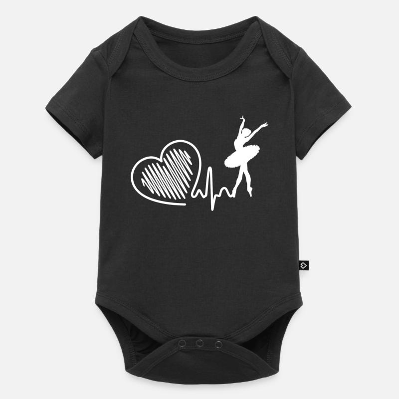 Danseur de ballet Danseur de ballet Heartbeat - Body à manches courtes Premium Bébé - noir