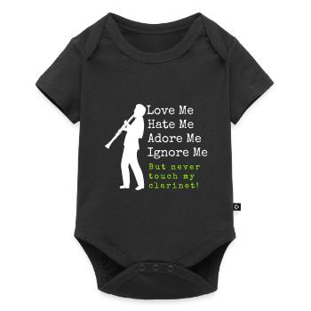 clarinet - Baby Premium short-sleeve bodysuit - black - Front