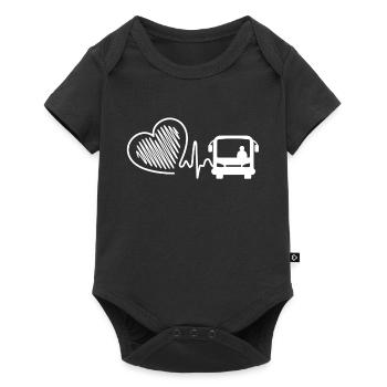 Busfahrer Busfahrer Herzschlag - Baby Premium Kurzarmbody - Schwarz - Vorne