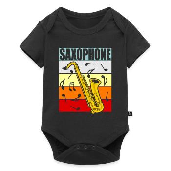 Saxophon - Baby Premium Kurzarmbody - Schwarz - Vorne