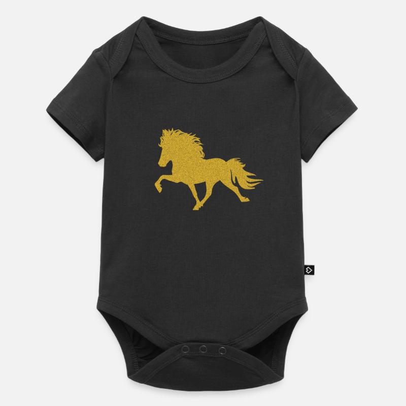 Cheval islandais - Body à manches courtes Premium Bébé - noir