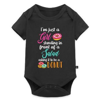 Standing In Front Of Salad Asking It To Be A Donut - Baby Premium Kurzarmbody - Schwarz - Vorne