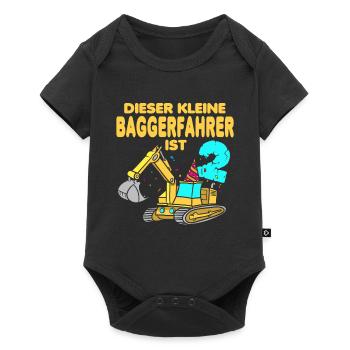Bagger Geburtstag 2 Zwei Jahre - Baby Premium Kurzarmbody - Schwarz - Vorne