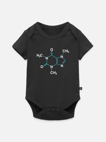 Caffeine - Baby Premium Kurzarmbody - Schwarz