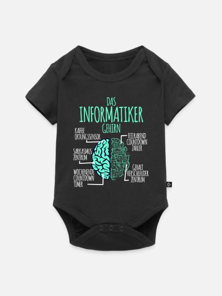 Informatiker Informatik Programmierer Nerd Geek - Baby Premium Kurzarmbody - Schwarz