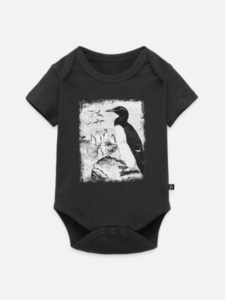 Pinguin - Baby Premium Kurzarmbody - Schwarz