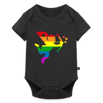 Cupidon Rainbow Valentines Day Hearts Day Love Gift - Body à manches courtes Premium Bébé - noir - Devant