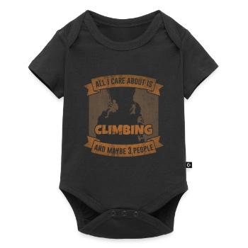 Escalade rocher escalade cadeau d'alpinisme - Body à manches courtes Premium Bébé - noir - Devant