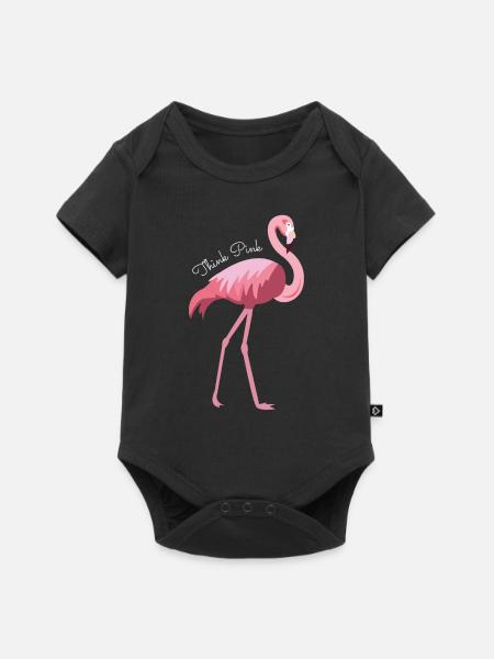Flamingo - Premium kortærmet baby-body  - sort