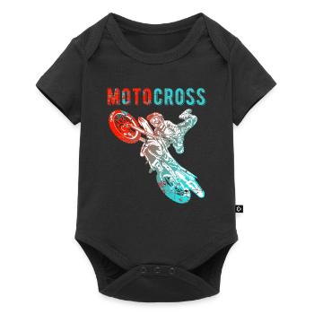 Motocross gift kids dirt bike supercross - Baby Premium short-sleeve bodysuit - black - Front