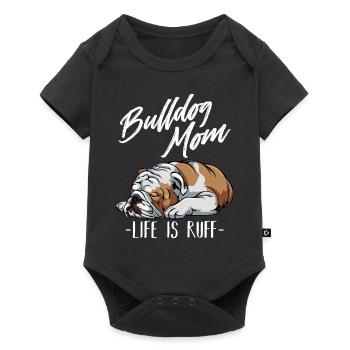 Vêtements de cadeau drôle de bouledogue anglais Bulldog Mom Lif - Body à manches courtes Premium Bébé - noir - Devant