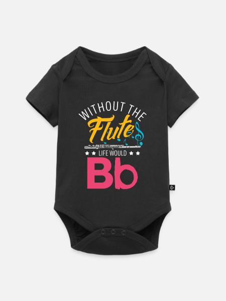 Querflöte - Baby Premium Kurzarmbody - Schwarz