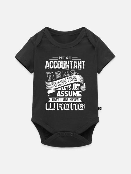 Buchhalter Ich bin ein Buchhalter - Baby Premium Kurzarmbody - Schwarz