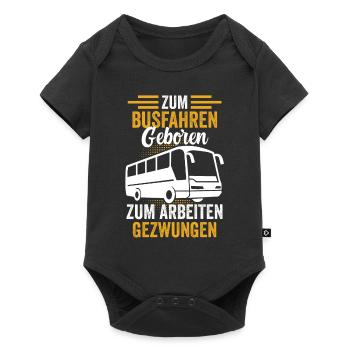 Bus Busfahrer Reisebus Omnibus Schulbus Lustig - Baby Premium Kurzarmbody - Schwarz - Vorne