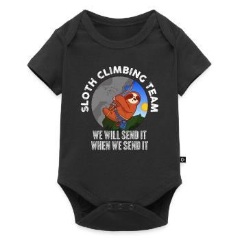 Climbing Bouldering Sloth Climbing Team - Baby Premium short-sleeve bodysuit - black - Front