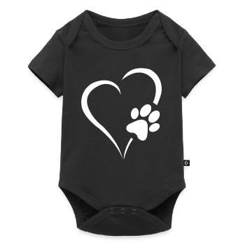 Cœur de chien pour tous ceux qui aiment les animaux comme moi. - Body à manches courtes Premium Bébé - noir - Devant