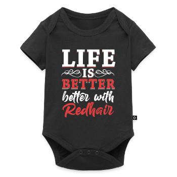 La vie est meilleure avec les rousses rousses aux cheveux roux - Body à manches courtes Premium Bébé - noir - Devant