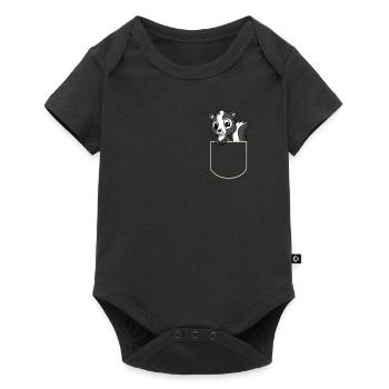 Skunk dans La poche poitrine Putois T-shirt - Body à manches courtes Premium Bébé - noir - Devant