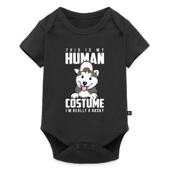 Husky - Baby Premium short-sleeve bodysuit - black - Front