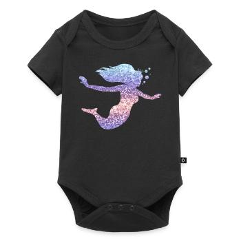 Sirène paillettes cadeau femmes filles - Body à manches courtes Premium Bébé - noir - Devant