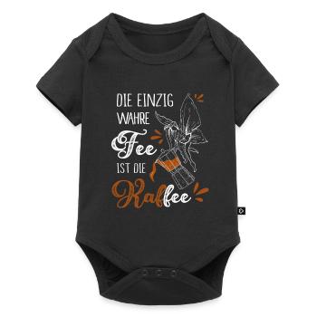Die Einzig Wahre Fee Ist Die Kaffee - Baby Premium Kurzarmbody - Schwarz - Vorne