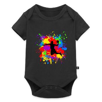 cool handball player for handball players & professionals - Baby Premium short-sleeve bodysuit - black - Front