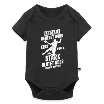 Handball Spruch - Baby Premium Kurzarmbody - Schwarz - Vorne