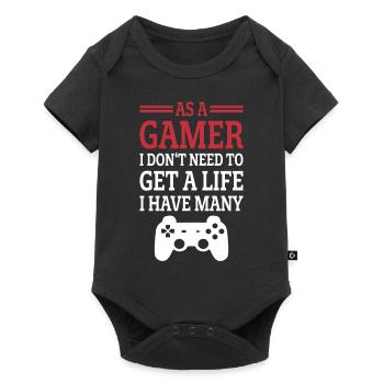 I don't need to get a live i have many gamers gamble - Baby Premium short-sleeve bodysuit - black - Front