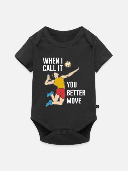 Volleyball Volleyballer - Baby Premium Kurzarmbody - Schwarz
