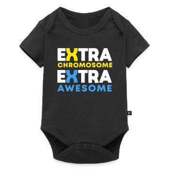 Extra chromosomes Extra Awesome Down Syndrome Aware - Body à manches courtes Premium Bébé - noir - Devant