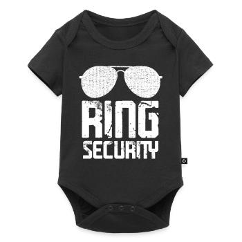 Ring Security Ringträger Heiraten Verlobung Heirat - Baby Premium Kurzarmbody - Schwarz - Vorne