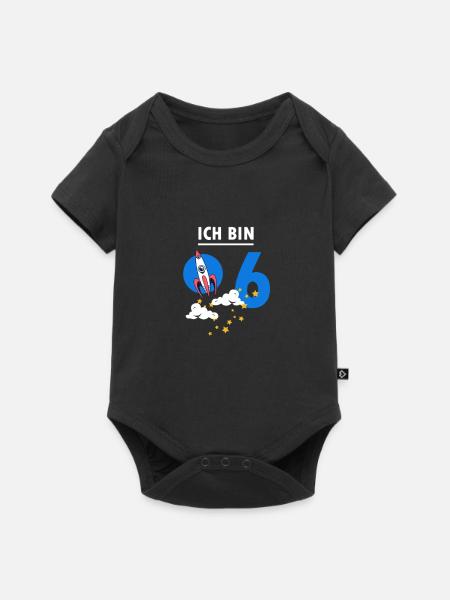 Ich bin 6 - Baby Premium Kurzarmbody - Schwarz
