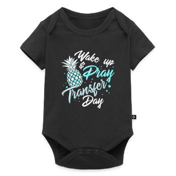 EMBRYO TRANSFER DAY: Wake Pray Transfer Day - Baby Premium short-sleeve bodysuit - black - Front