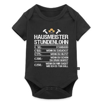 Hausmeister Hauswart Geschenk Facility Manager - Baby Premium Kurzarmbody - Schwarz - Vorne