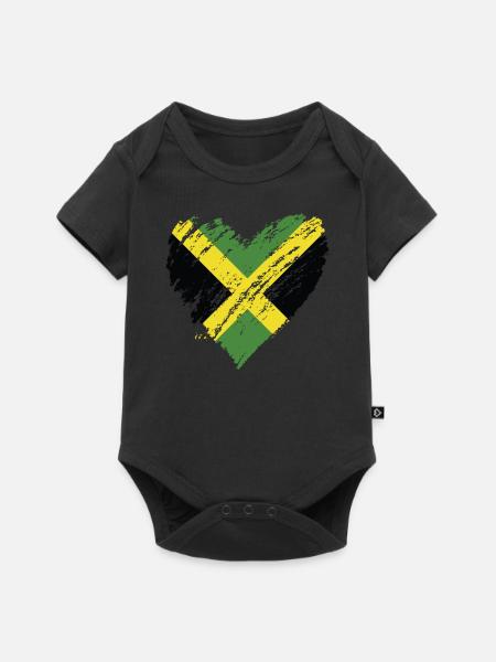jamaica - Baby Premium Kurzarmbody - Schwarz