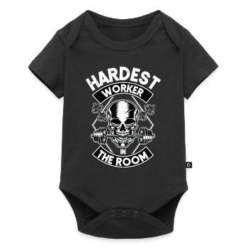 Hardest worker in the room - Baby Premium short-sleeve bodysuit - black - Front