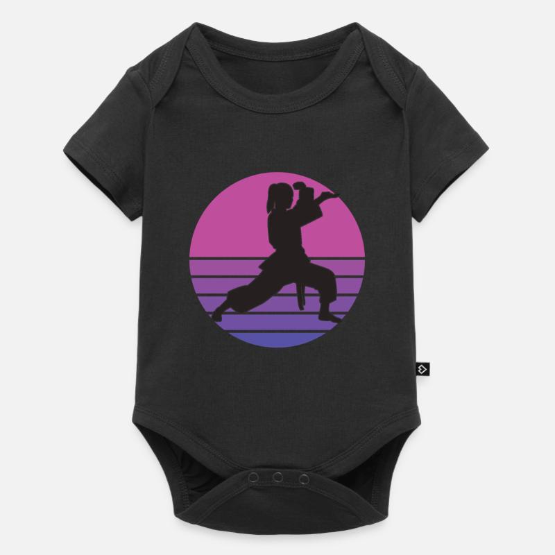karate karate Mädchen karate Kinder Karate - Baby Premium Kurzarmbody - Schwarz