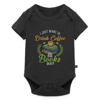 book - Baby Premium short-sleeve bodysuit - black - Front