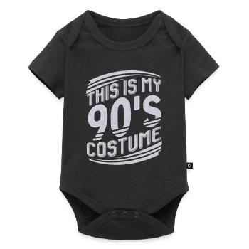 90s costume - Baby Premium short-sleeve bodysuit - black - Front