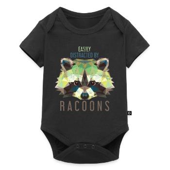Raccoon animal - Baby Premium short-sleeve bodysuit - black - Front