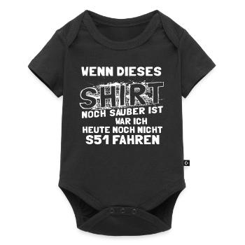 S51 Simson Fahrer Geschenk DDR Moped Sprüche - Baby Premium Kurzarmbody - Schwarz - Vorne