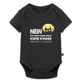 Nein Keine Kinder Die Katze Ist Allergisch Katzen - Baby Premium Kurzarmbody - Schwarz - Vorne