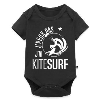 kitesurf - Body à manches courtes Premium Bébé - noir - Devant