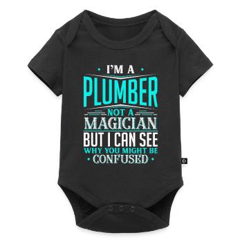 I'm A Plumber Not A Magician But I can See Why - Baby Premium short-sleeve bodysuit - black - Front