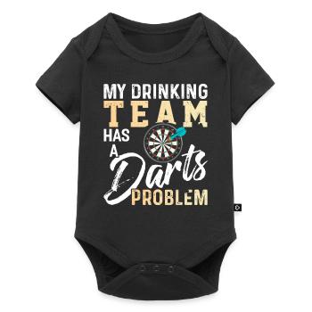 Darts Dart Dartboard Bullseye Dart Arrow Gift - Baby Premium short-sleeve bodysuit - black - Front