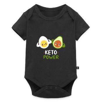 Keto power - Baby Premium short-sleeve bodysuit - black - Front