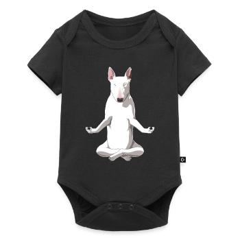 Meditate Bullterrier Dog - Baby Premium short-sleeve bodysuit - black - Front